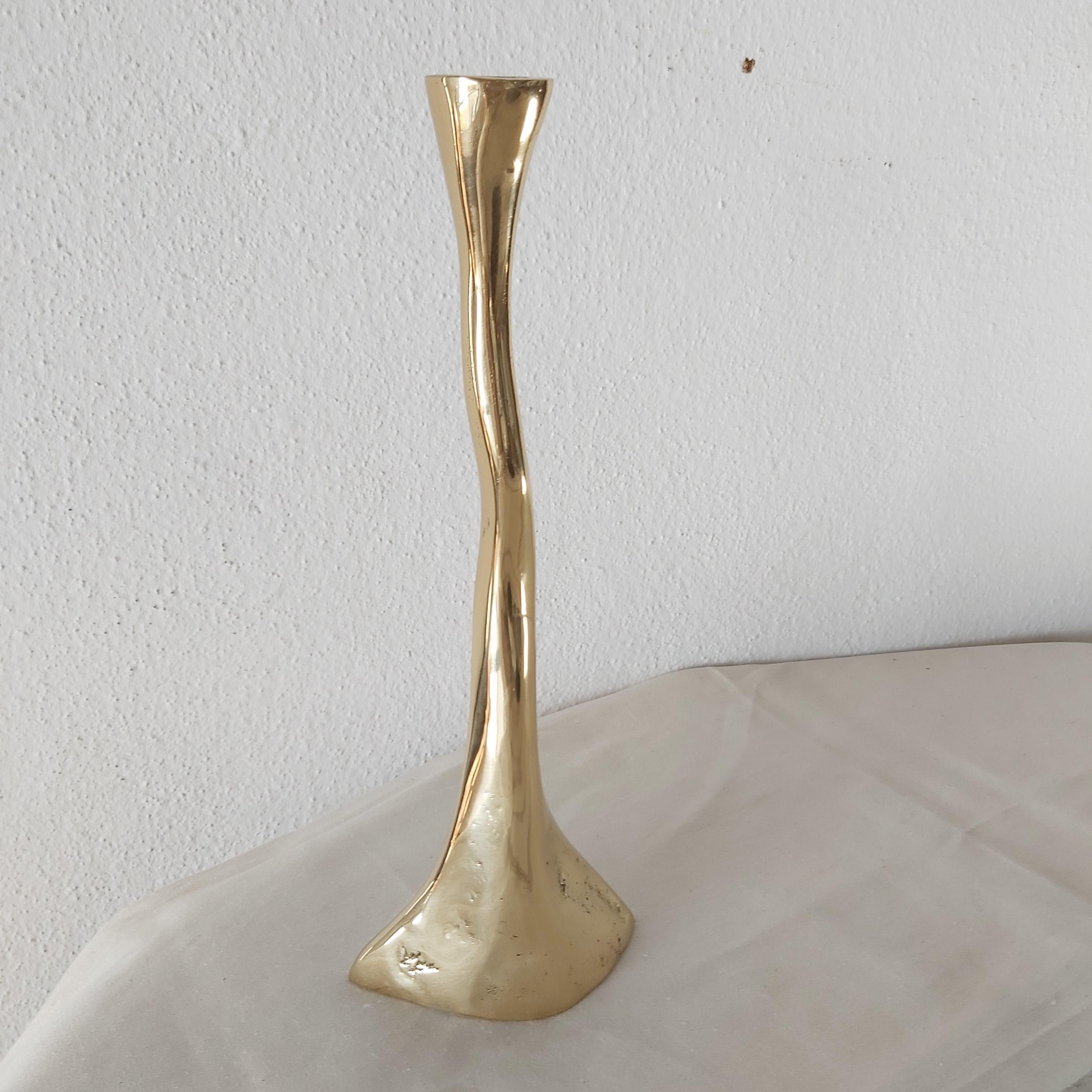 Candelabra Cobra G022 Cast Brass Gold coloured made in Spain by David Marshall In New Condition For Sale In Benahavis, AN