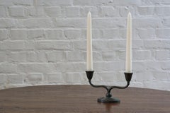 Candelabro de metal Disko de Just Andersen, Dinamarca Años 30