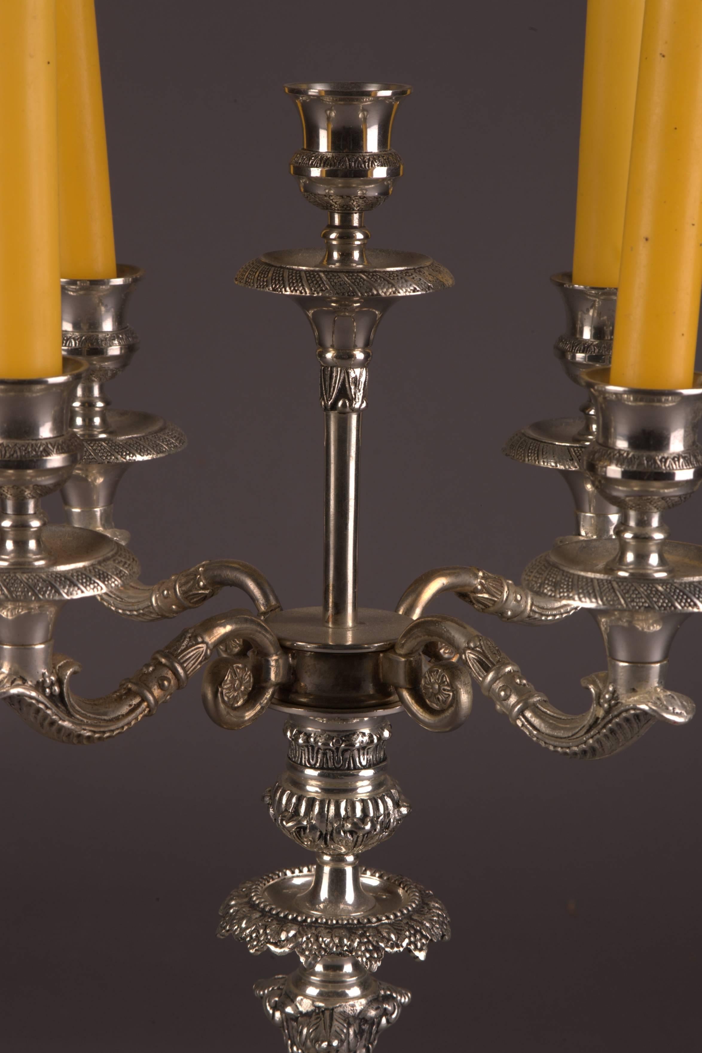 French Candelabra in Empire Style For Sale