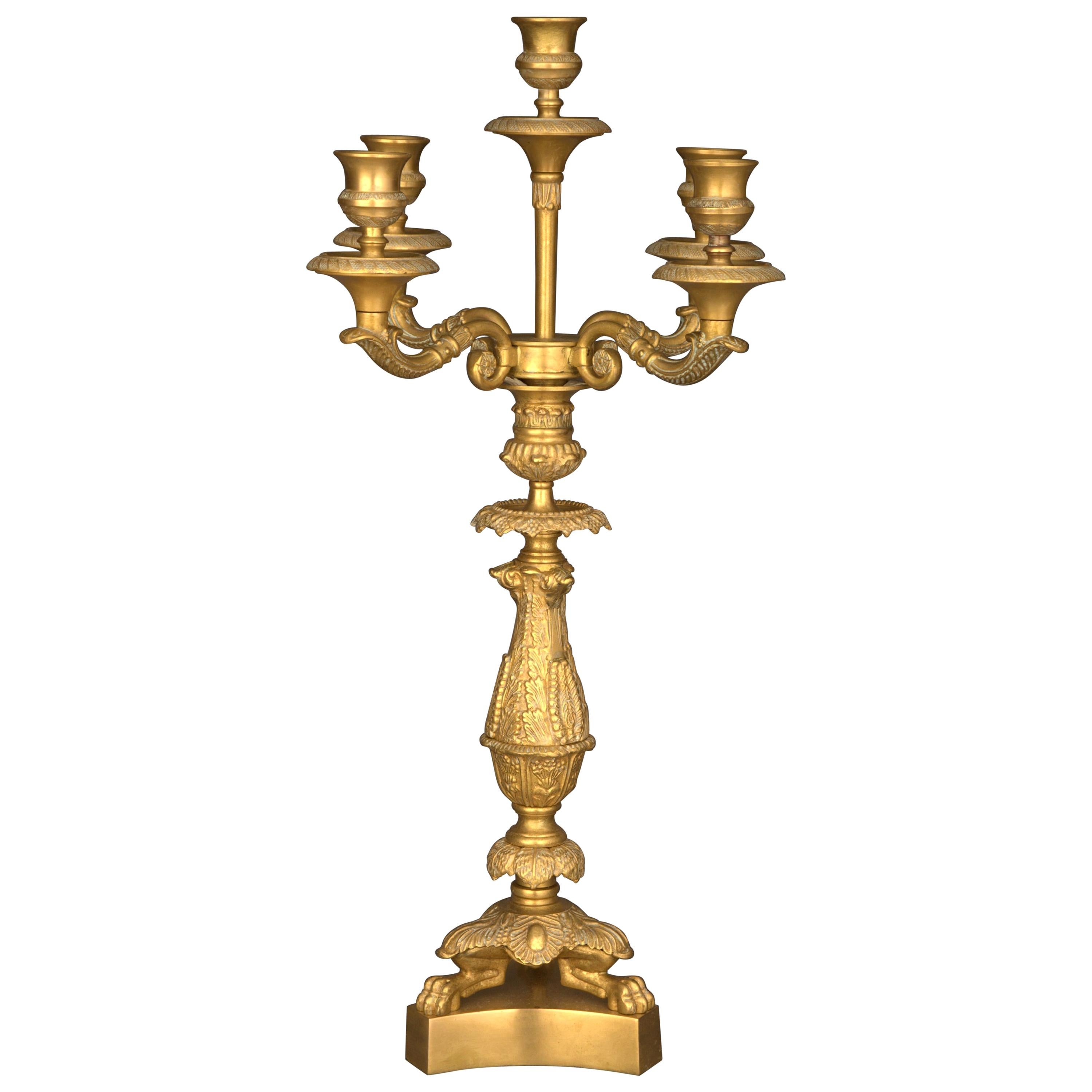 Candelabra in Empire Style For Sale