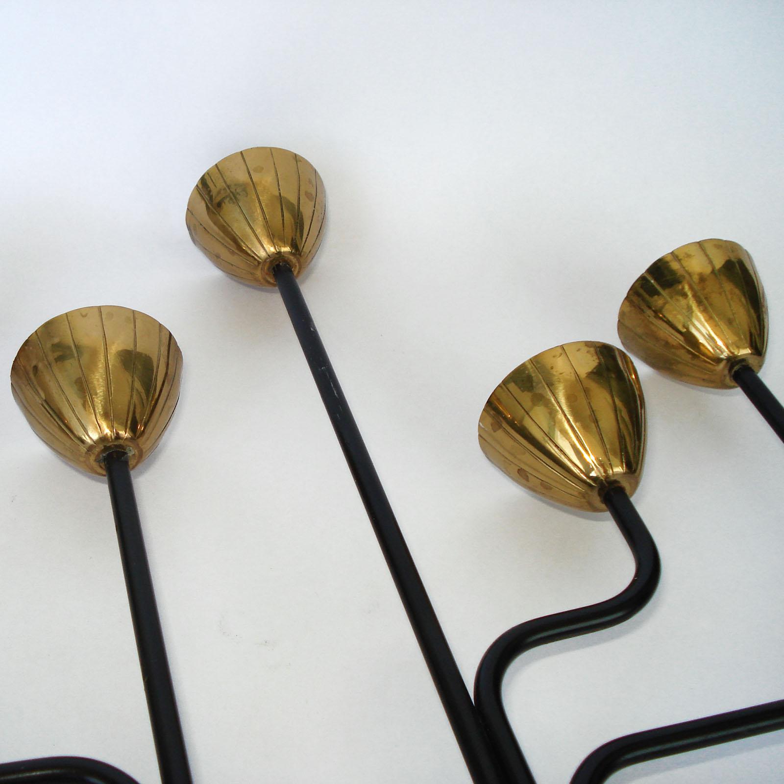 Candelabro in metallo e ottone di Gunnar Ander per Ystad-Metall, Svezia in vendita 3