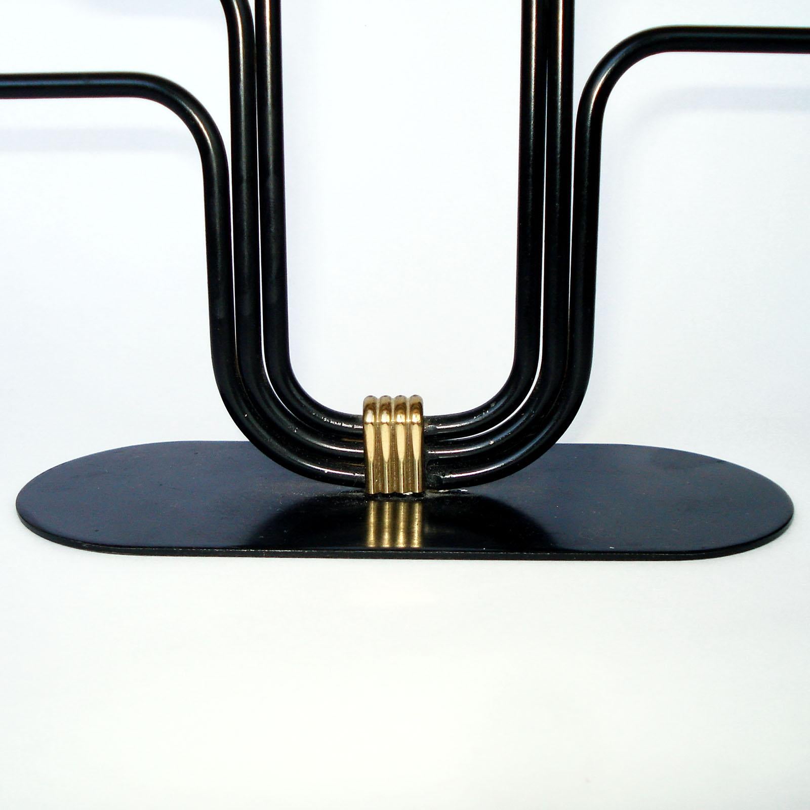Candelabro in metallo e ottone di Gunnar Ander per Ystad-Metall, Svezia in vendita 1