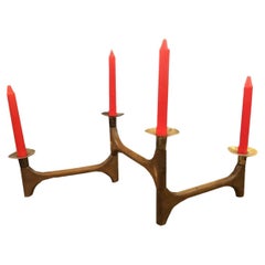 Used Candelabra in Wood and Bronze, 1950