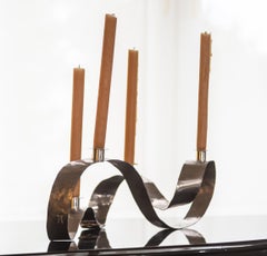 Candelabra Sculpture Centerpiece by Jacques Jarrige "Waves"