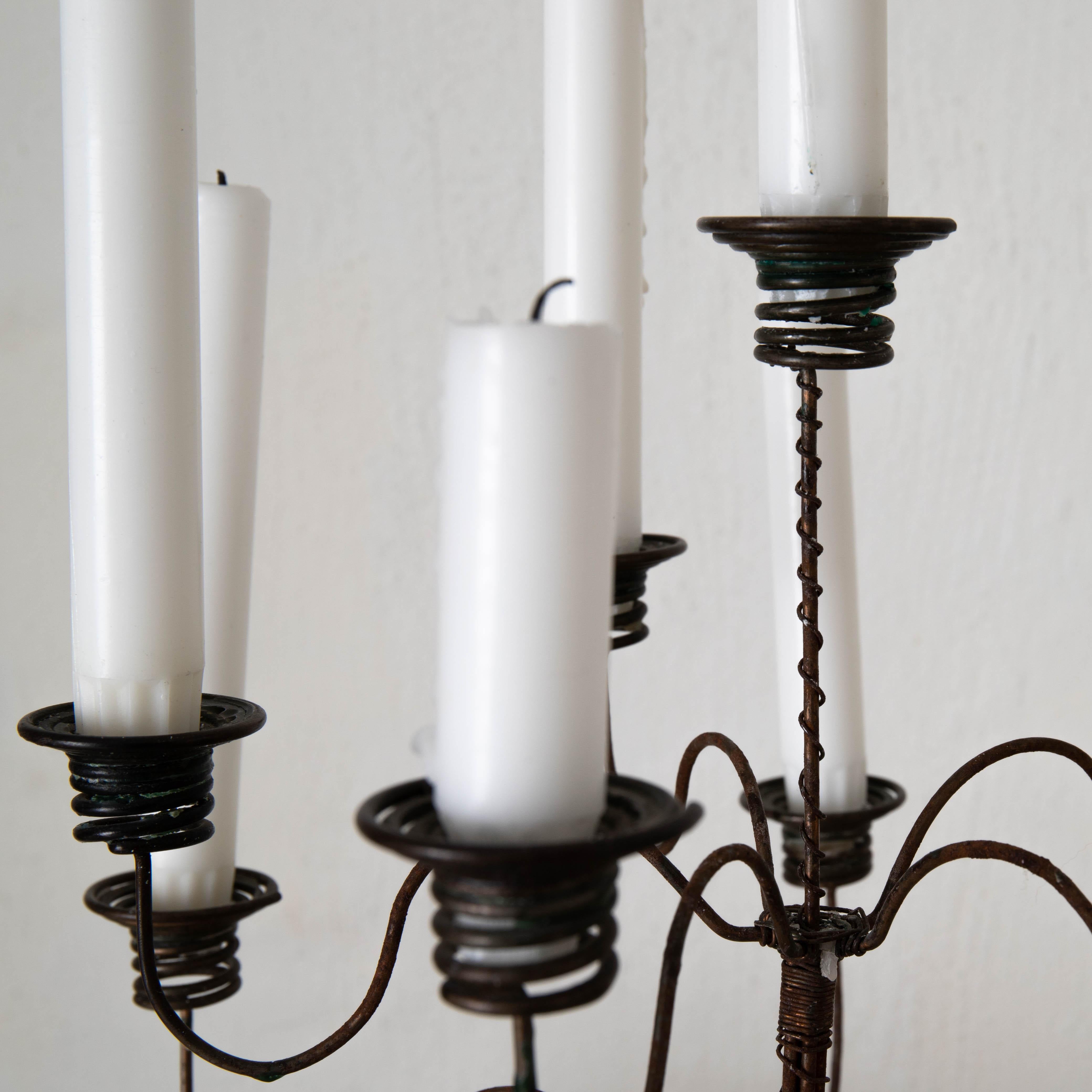 Candelabra Swedish Metal 11 Candleholders, 19th Century, Sweden In Good Condition In New York, NY