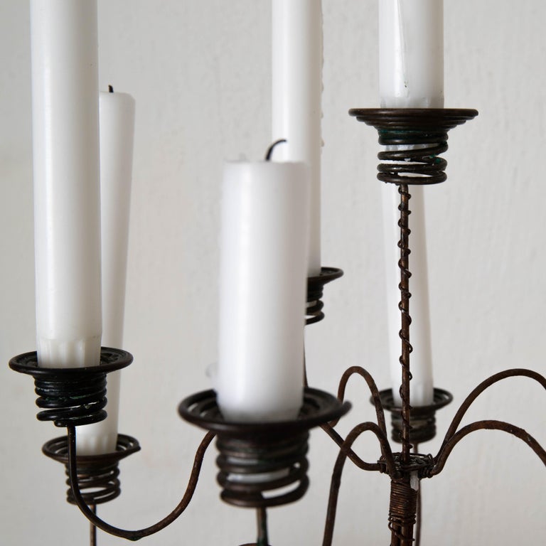 Candelabra Swedish Metal 11 Candleholders, 19th Century, Sweden For Sale 1
