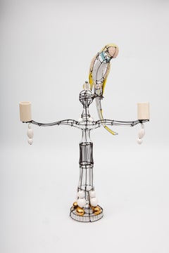 Candelabra With Parrot by Marie Christophe