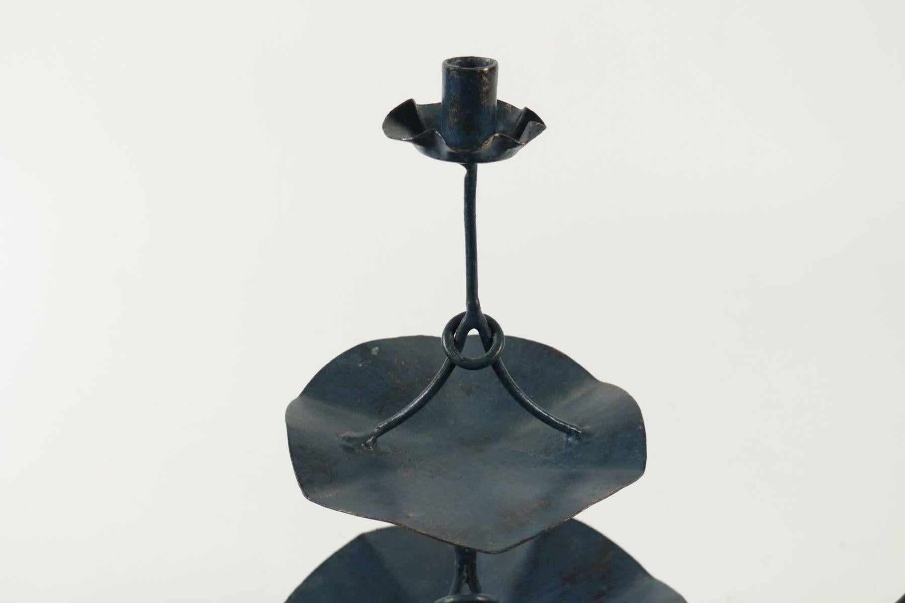 French Candelabra with Three Arms from the 1960s in Painted Metal For Sale
