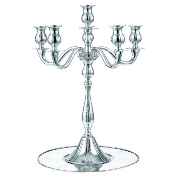 Candelabro Zurich + Piastra Plain con linien gehämmerten - Handgefertigter in vendita