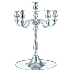 Candelabro Zurich + Platte Plain mit gehämmerten Linien - Handgefertigter