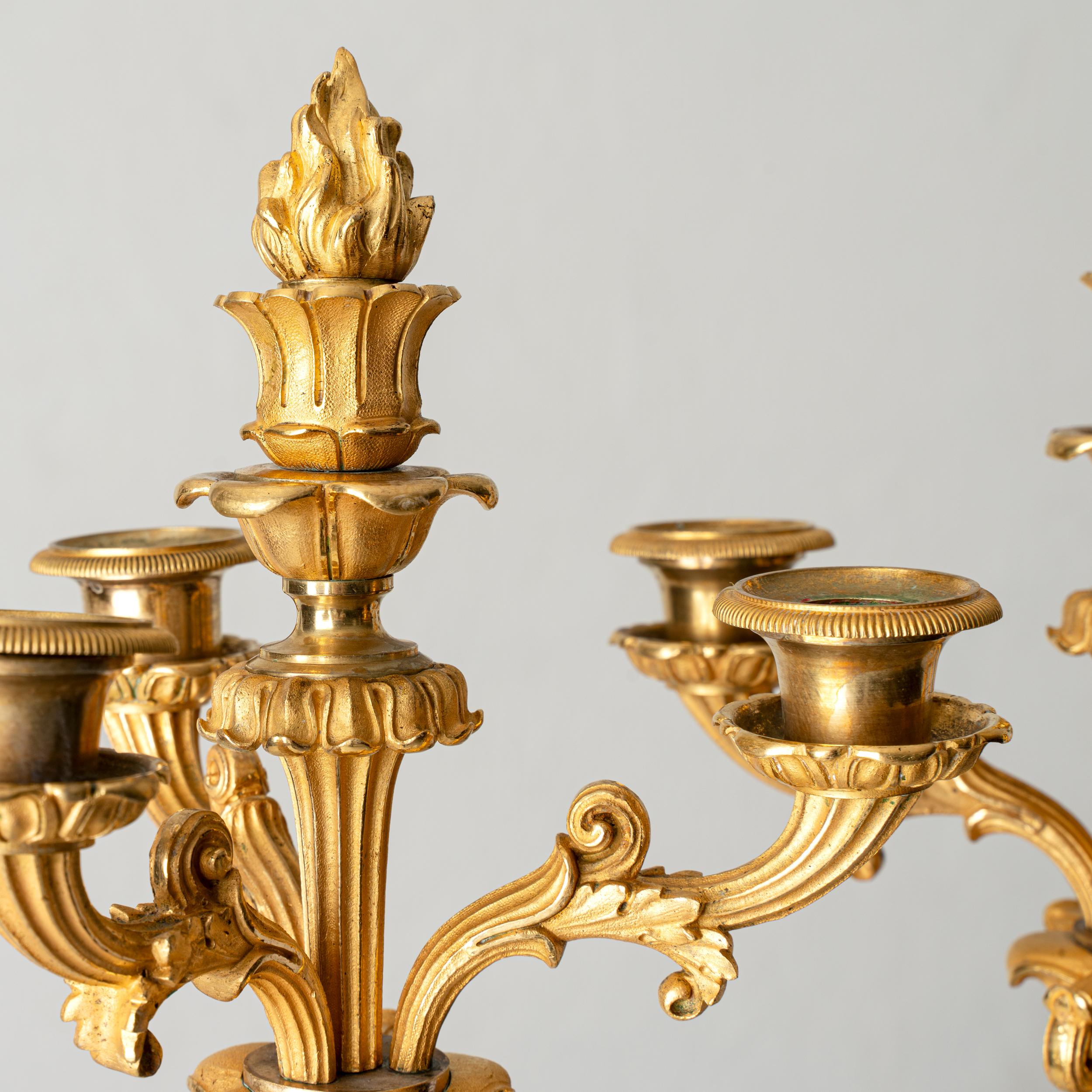 Stile impero Coppia di candelabri del XIX secolo Francia in vendita