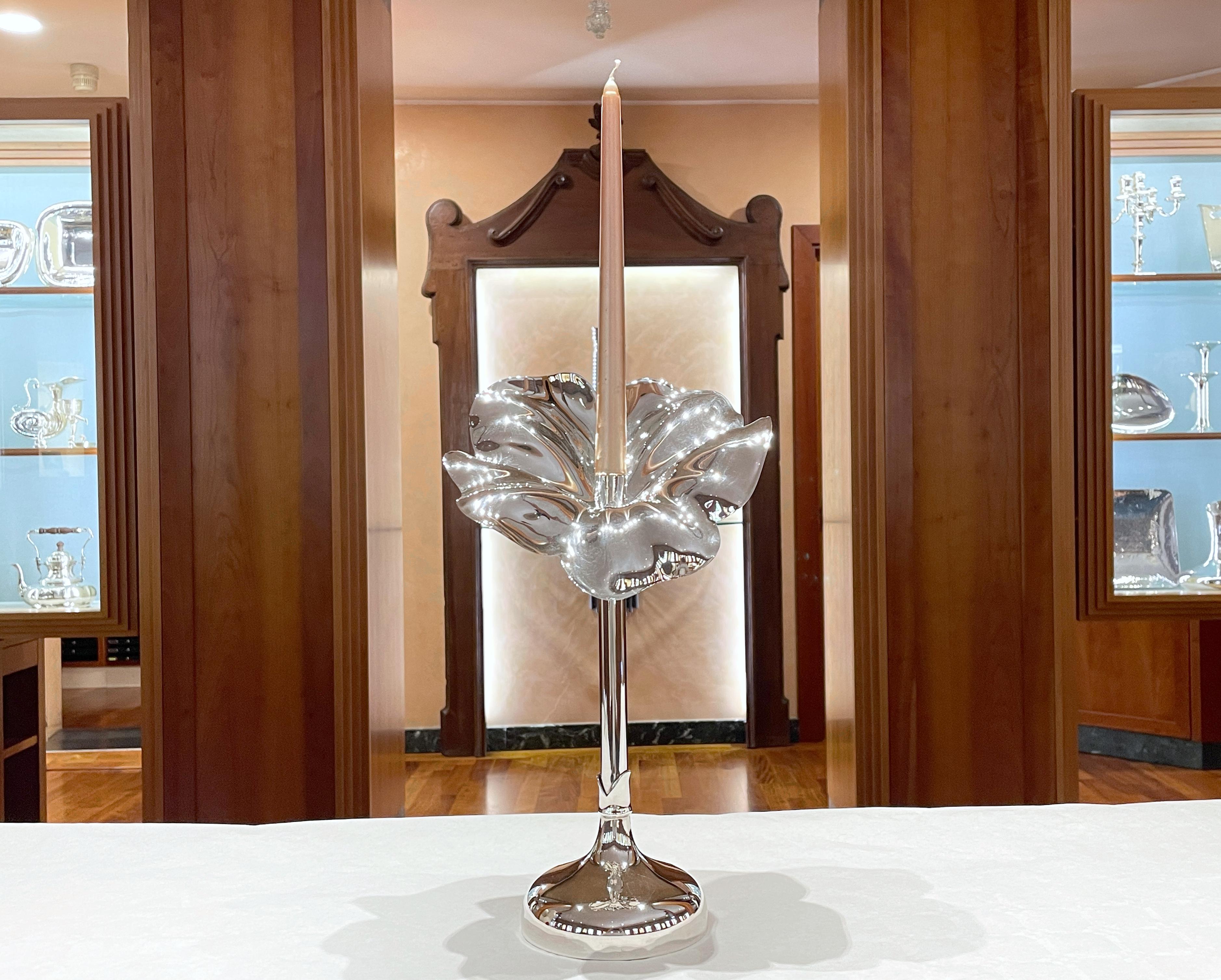 Candelabro Flor grande De Vecchi Milano 1935 in argento sterling 925 im Zustand „Neu“ im Angebot in Perugia, IT
