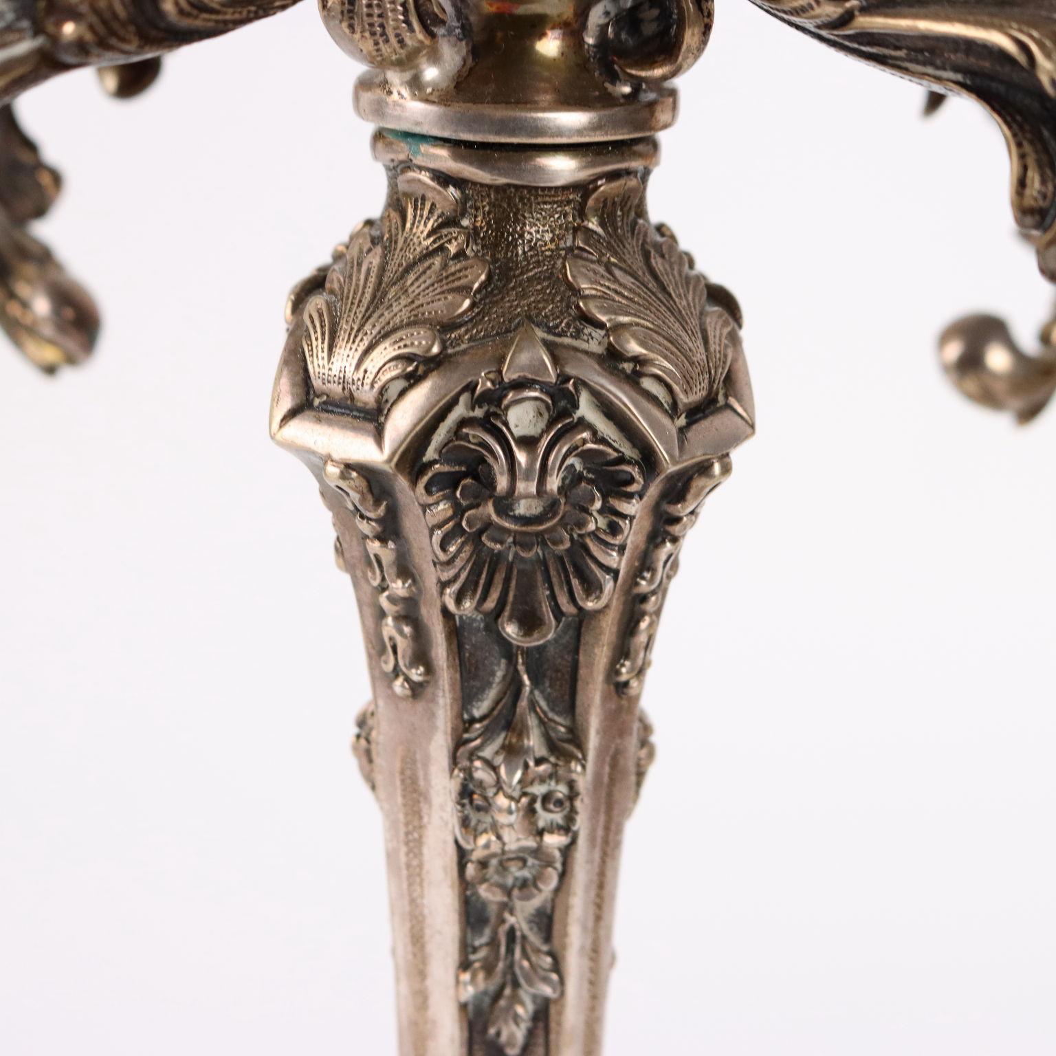 Candelabro in Argento 800 Mazzuccato Milano metà 900 in vendita 1