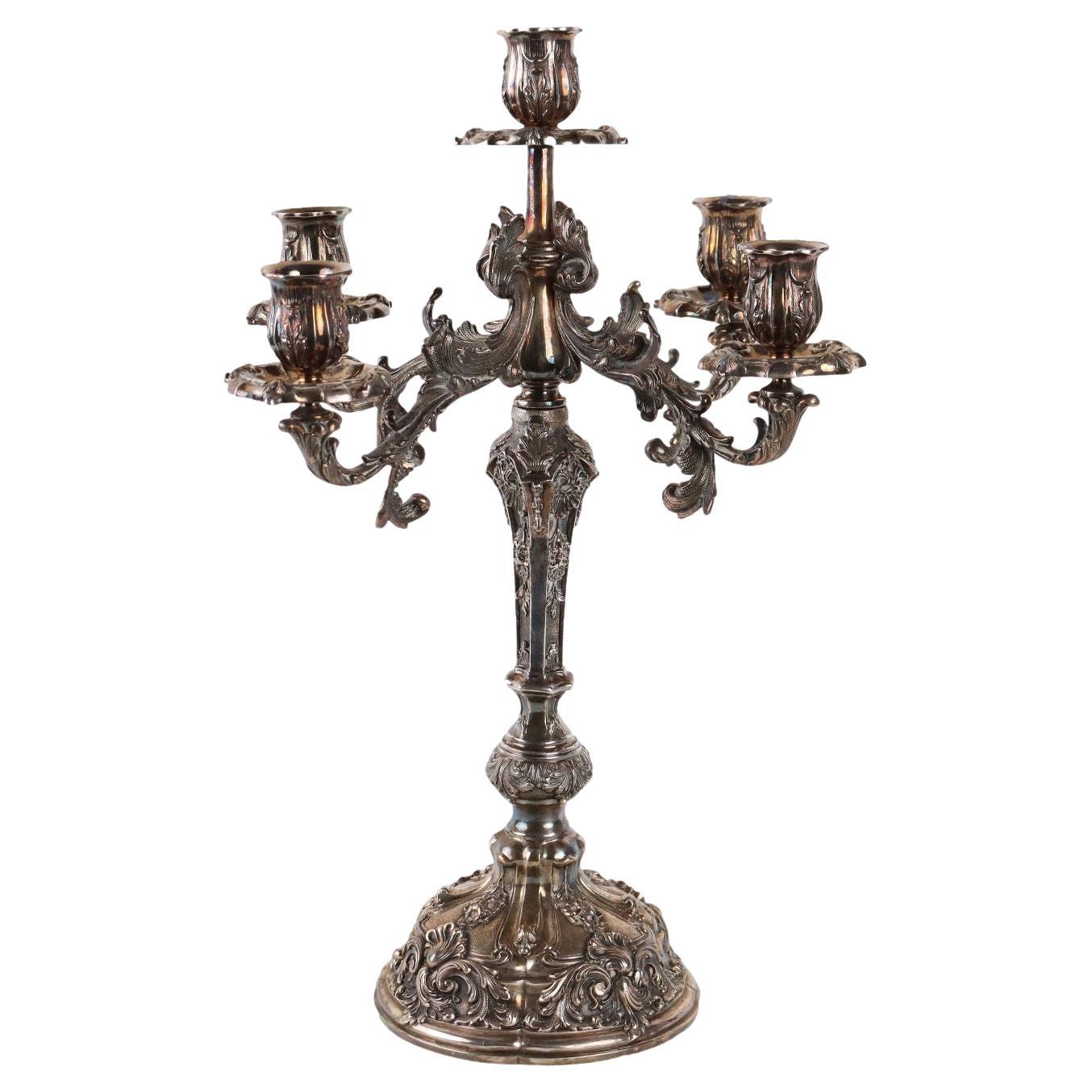 925 Sterling Silver Candelabra Mazzuccato Milan Mid 1900s approx For Sale