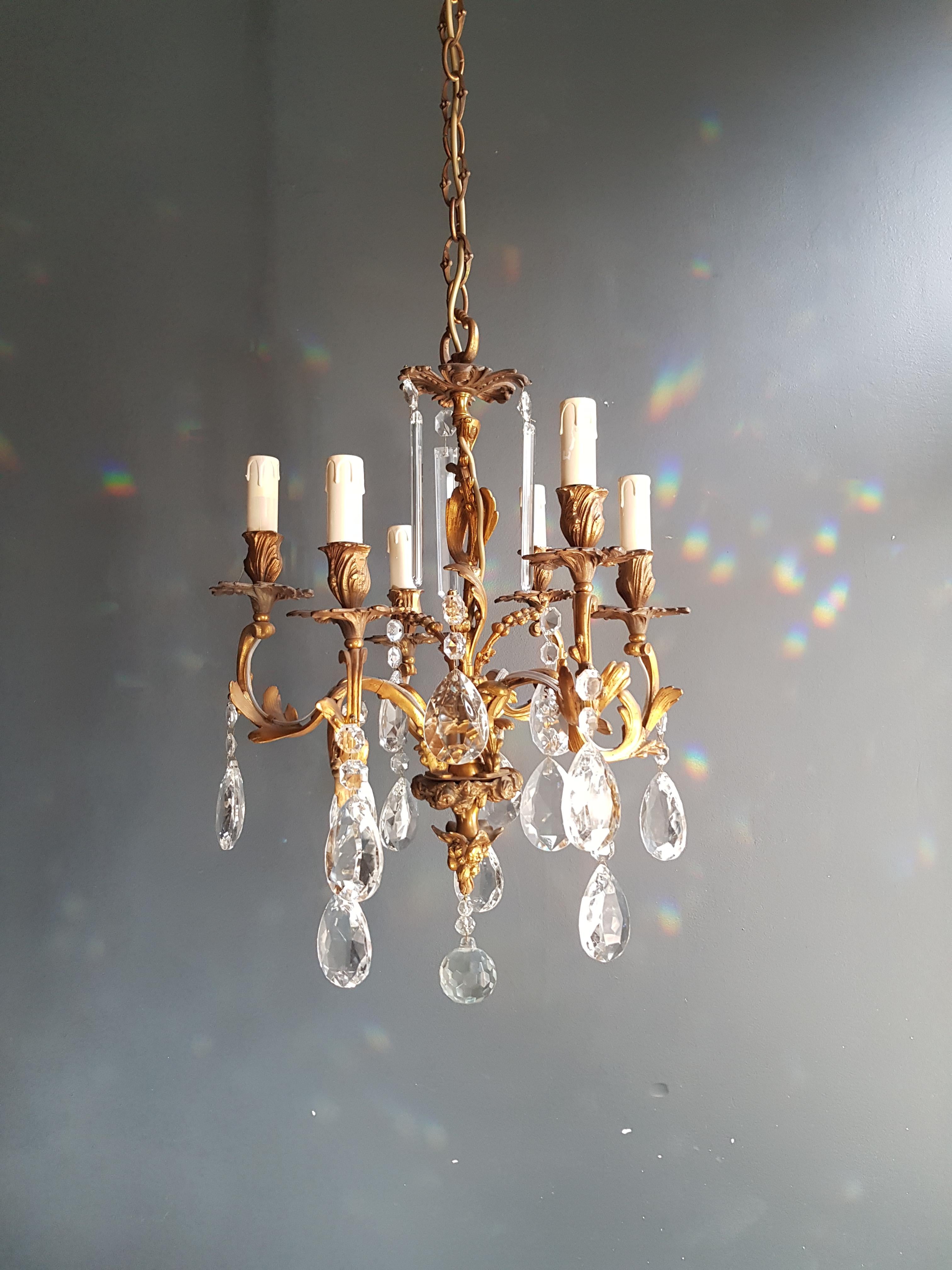 Candelabrum Chandelier Crystal Ceiling Lamp Antique Art Nouveau Pendant Lighting 1