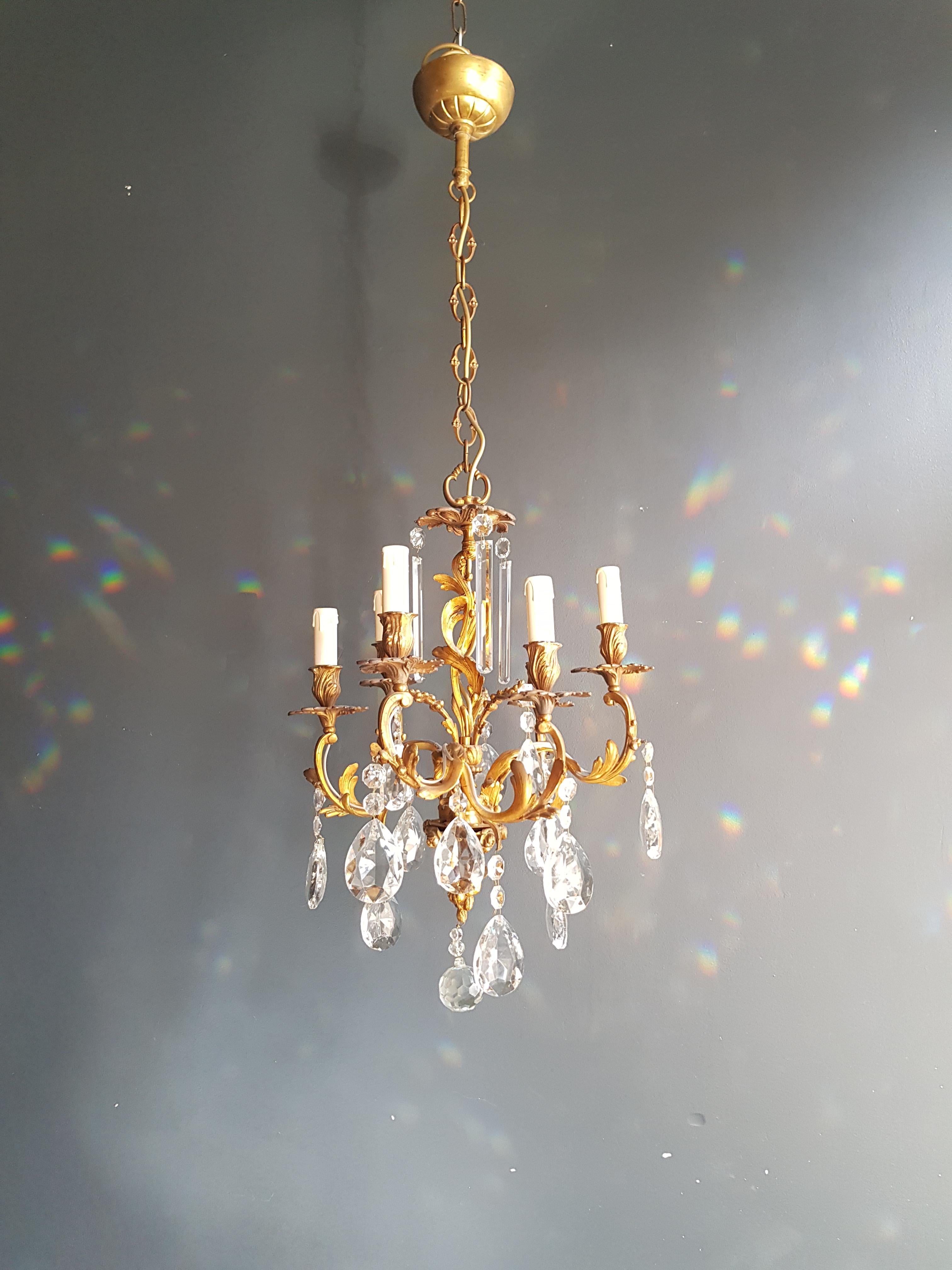 Candelabrum Chandelier Crystal Ceiling Lamp Antique Art Nouveau Pendant Lighting 2