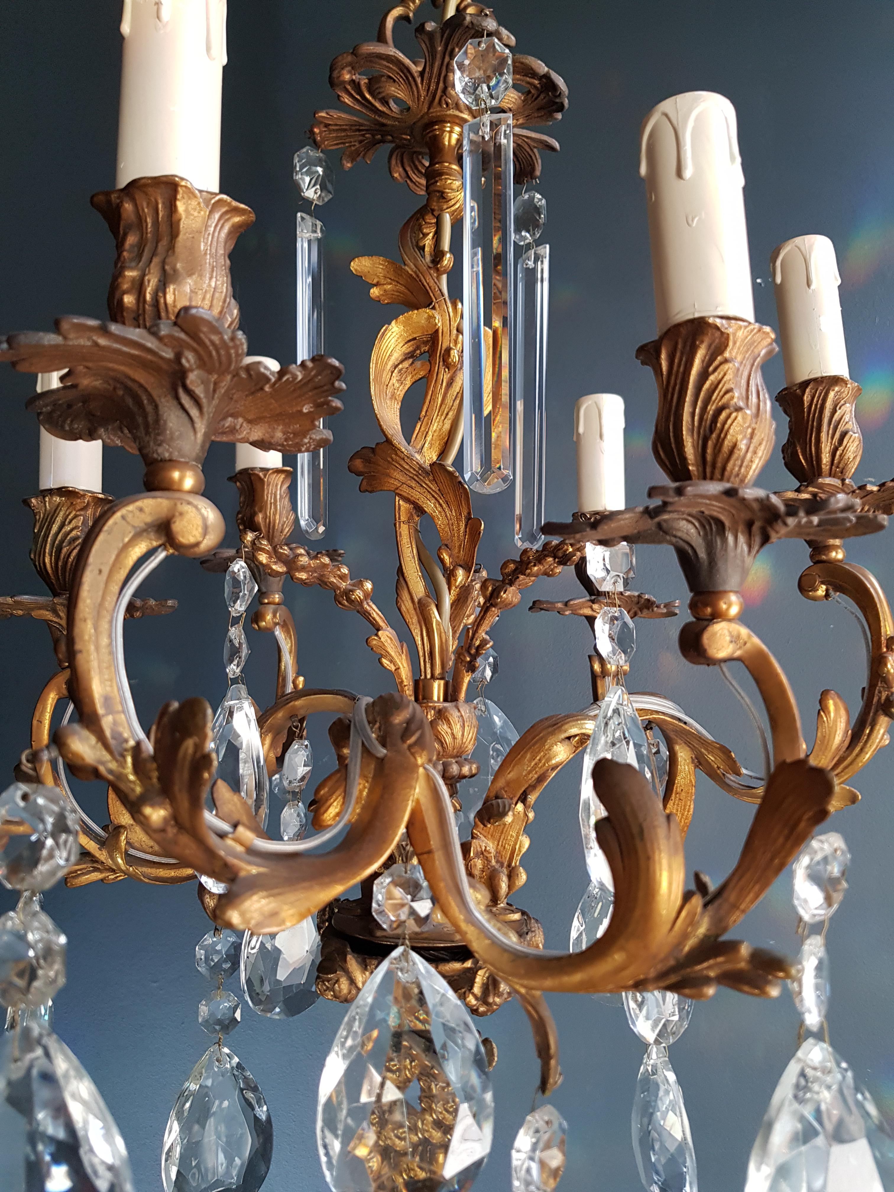 Candelabrum Chandelier Crystal Ceiling Lamp Antique Art Nouveau Pendant Lighting 3