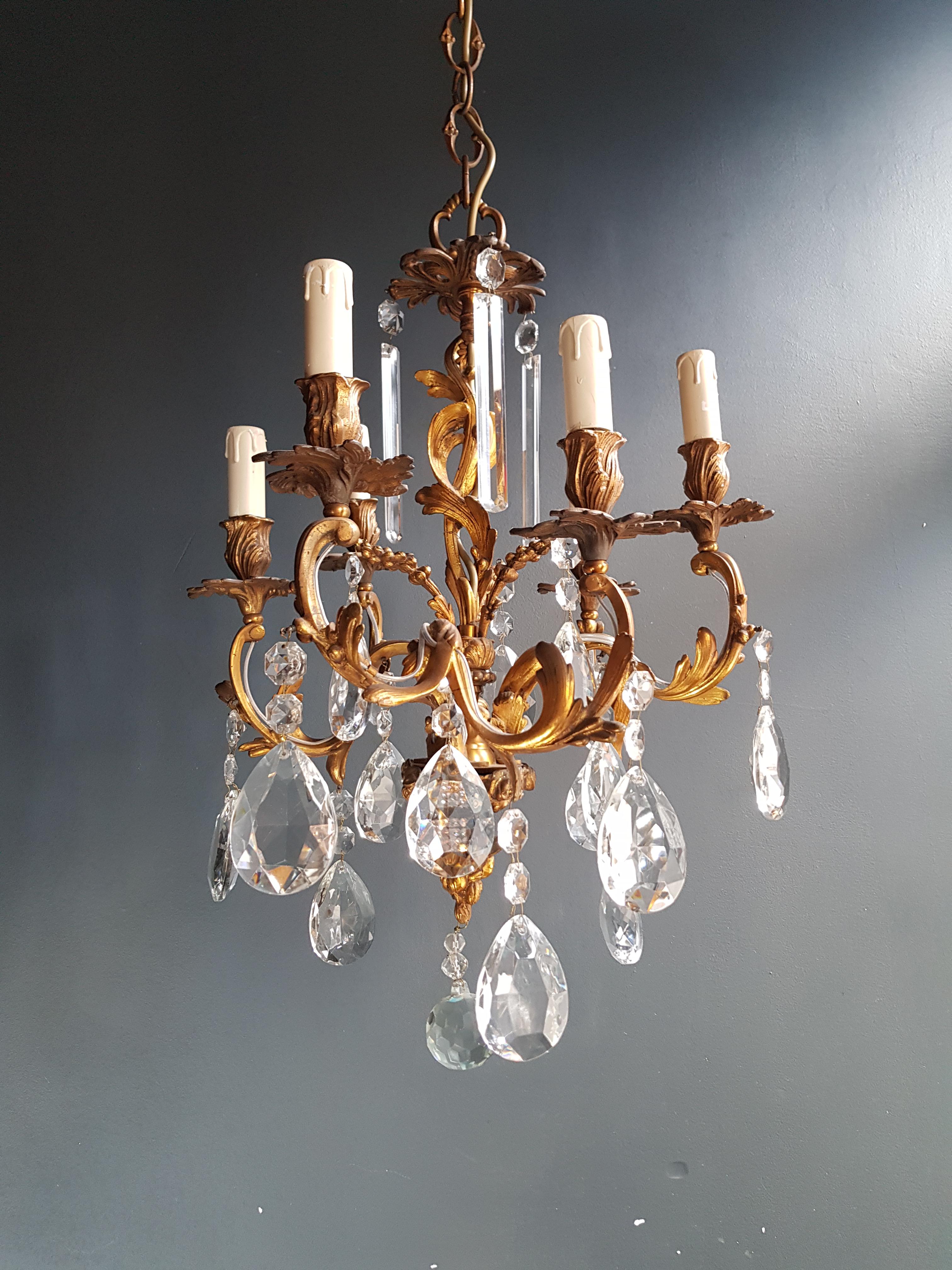 Candelabrum Chandelier Crystal Ceiling Lamp Antique Art Nouveau Pendant Lighting 4