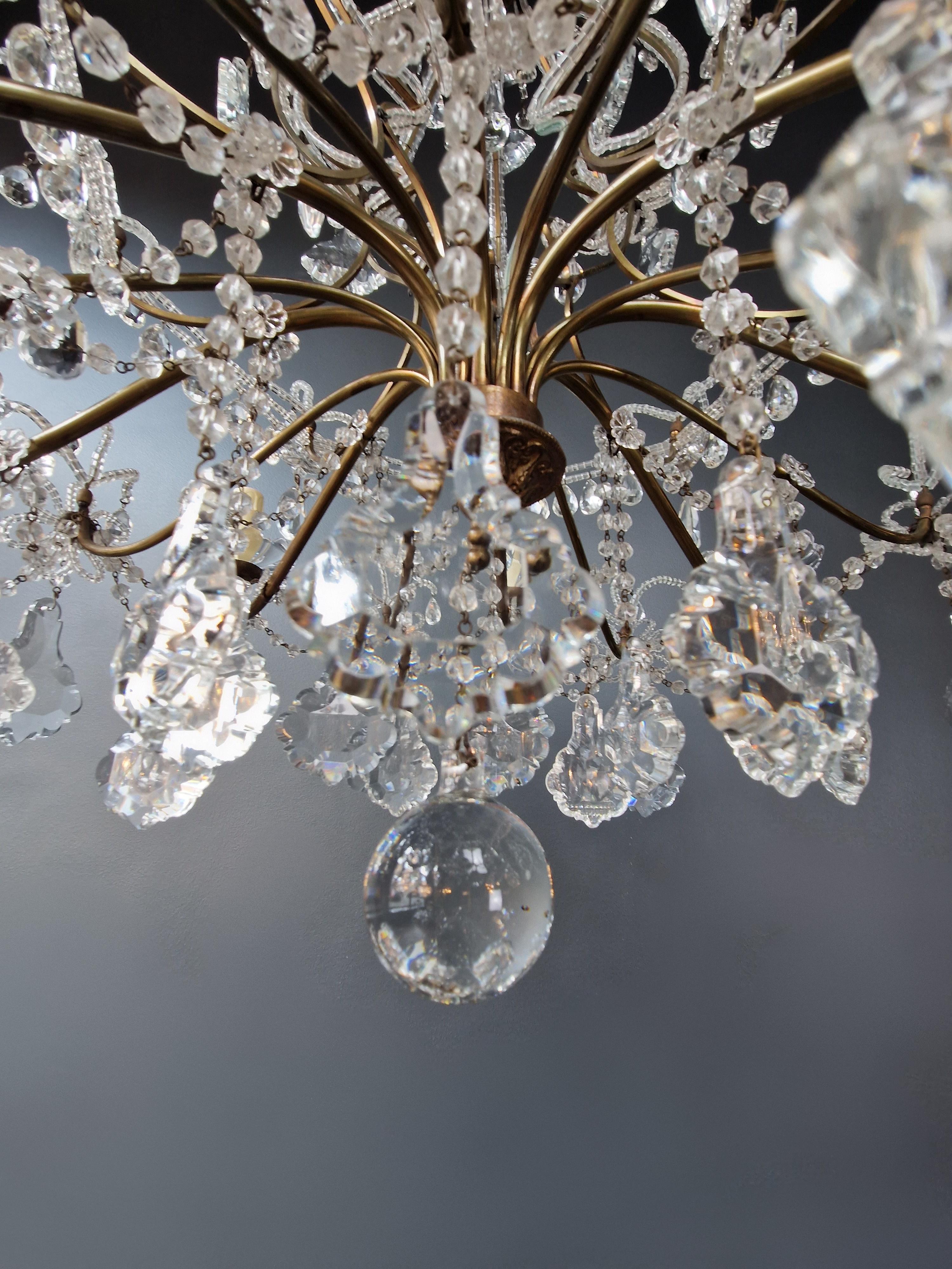 Lustre ancien lustre à candélabre en cristal Art Nouveau florentin lustre de plafond 5