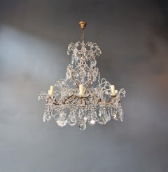 Candelabrum Crystal Antique Chandelier Ceiling Lustre Art Nouveau Florentiner