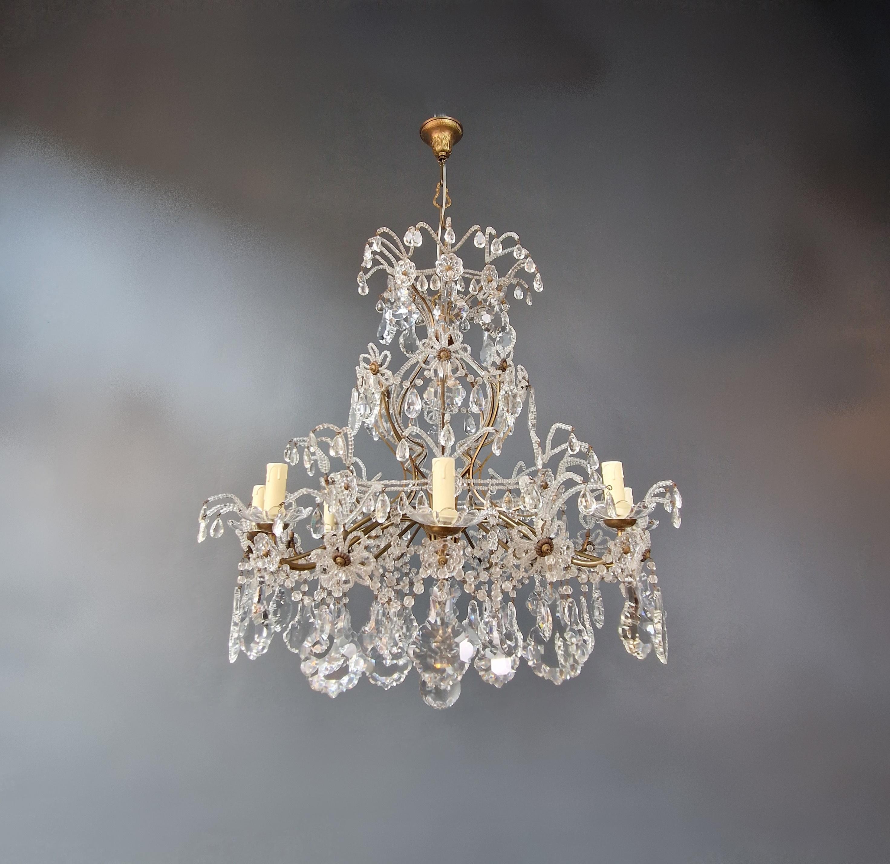 Mouvement esthétique Lustre ancien lustre à candélabre en cristal Art Nouveau florentin lustre de plafond