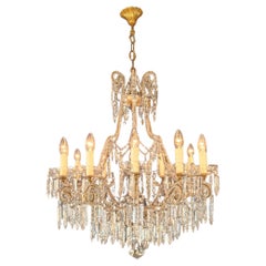 Candelabrum Crystal Antique Chandelier Ceiling Lustre Art Nouveau