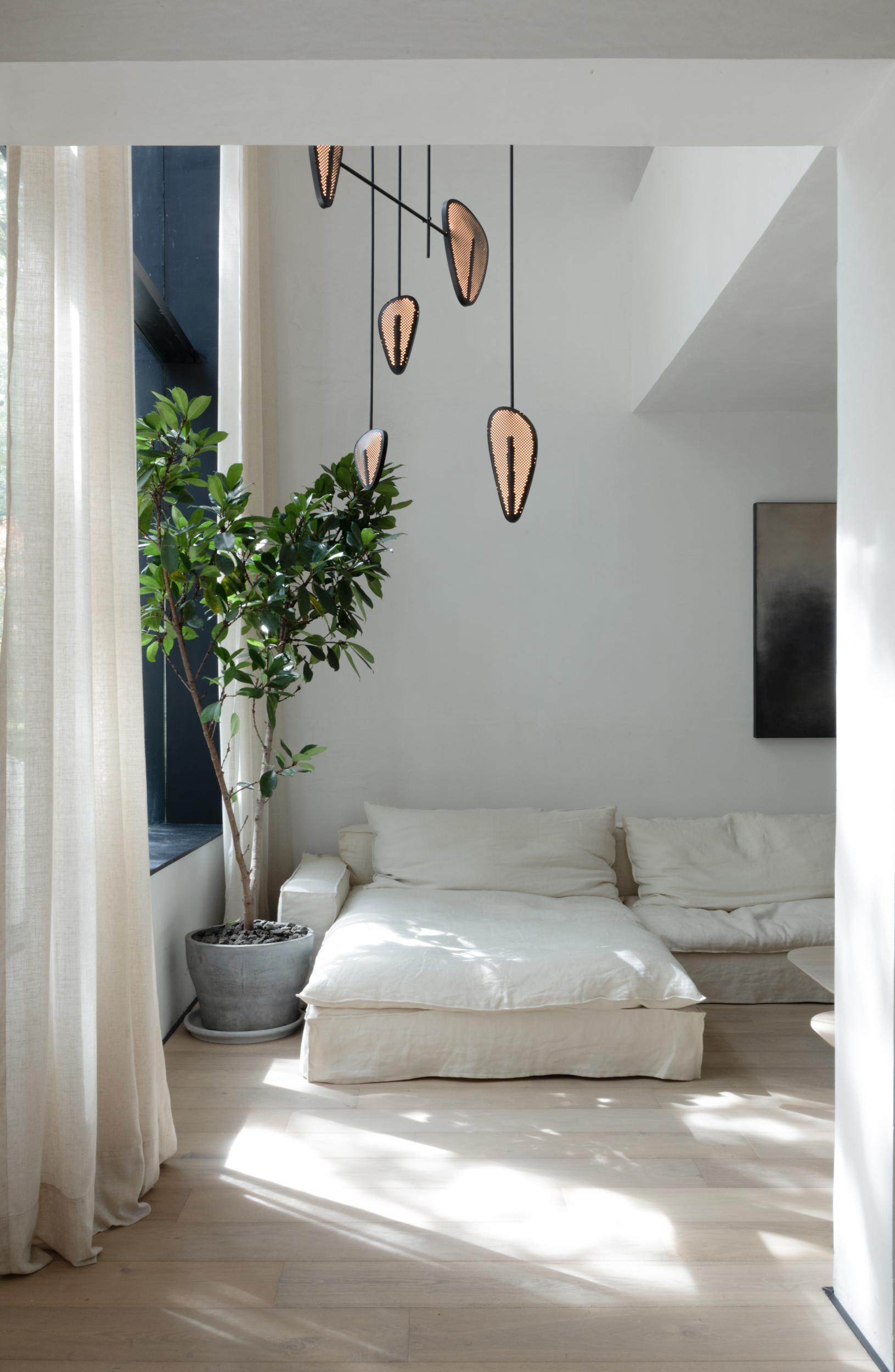 Powder-Coated Candelera 02 Hanging Lamp by Federico Stefanovich For Sale