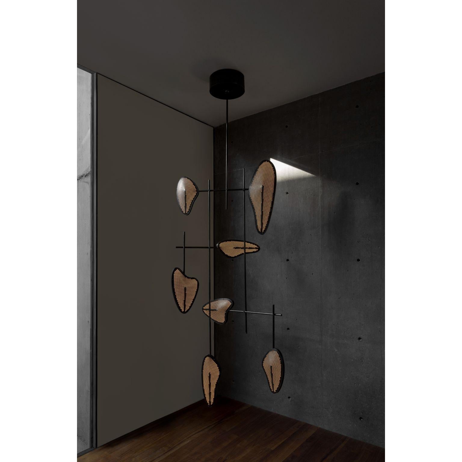 Candelera 04 Hanging Lamp Steel by Federico Stefanovich For Sale 5