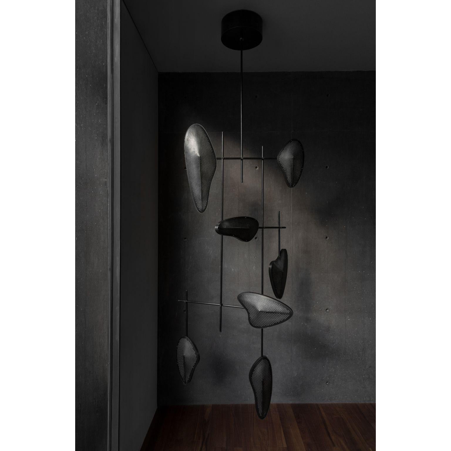 Candelera 04 Hanging Lamp Steel by Federico Stefanovich For Sale 6