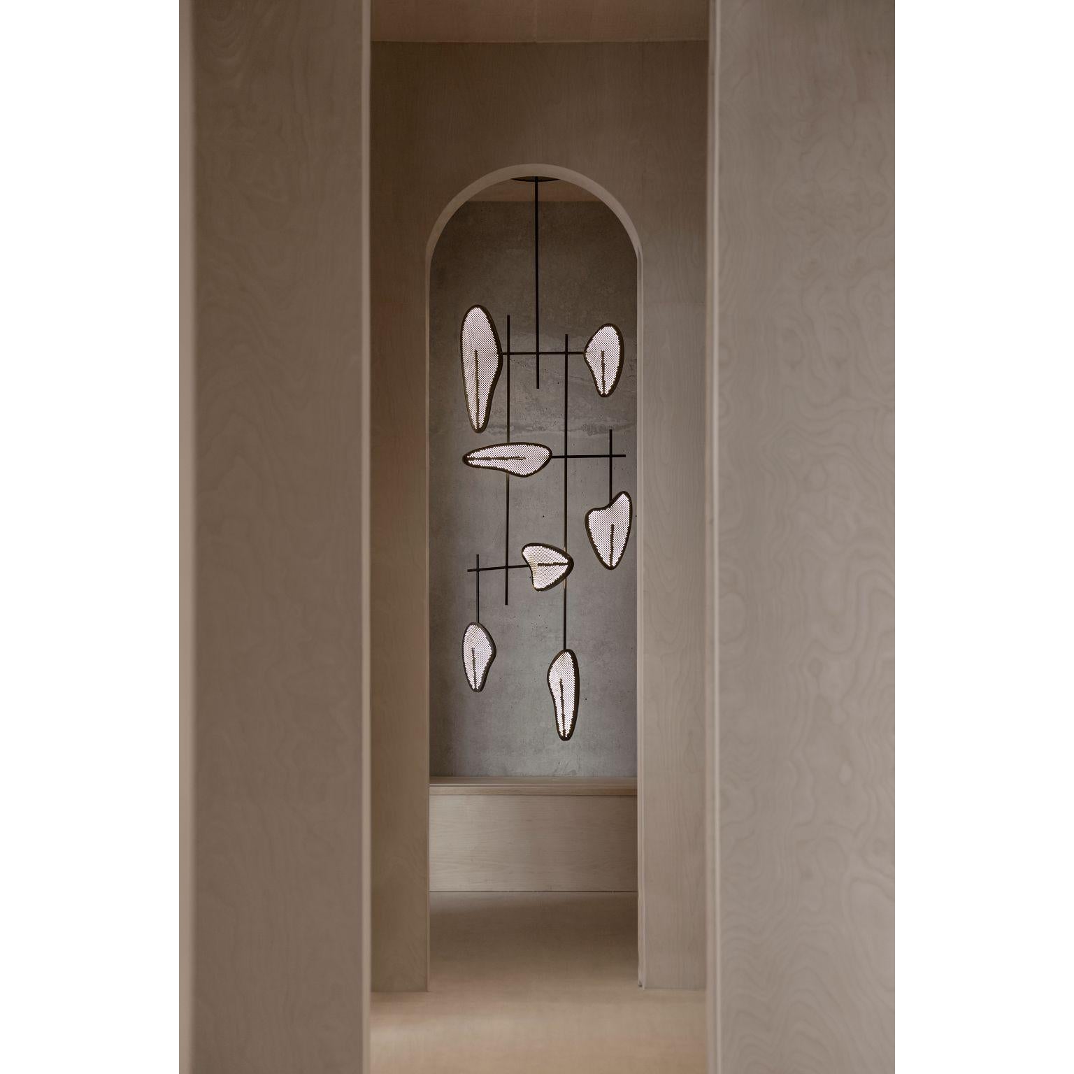 Contemporary Candelera 04 Hanging Lamp Steel by Federico Stefanovich For Sale
