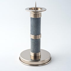 Shagreen Celeste Moderner Kerzenleuchter aus Leder - Kollektion GALUCHARME