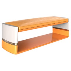 Banc « Candice », acier inoxydable, détails en bronze, fait à la main, Istanbul