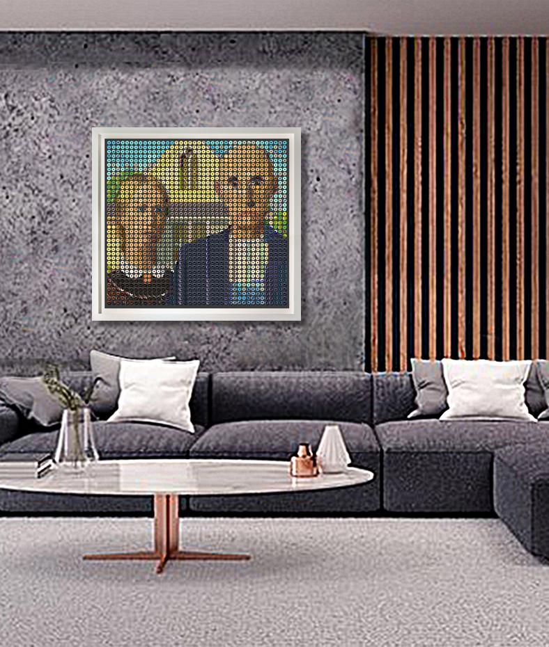 „American Gothic Donuts“ 48x52“ fotografische Anordnung von Donuts im Angebot 4