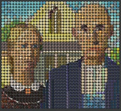 "American Gothic Donuts" 48x52" photographic arrangement of Donuts