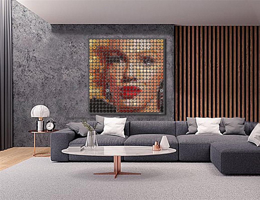 Große Gentlemen Prefer Donuts, 68x68, einzigartiges Fotoarrangement auf Leinwand (Pop-Art), Photograph, von Candice CMC