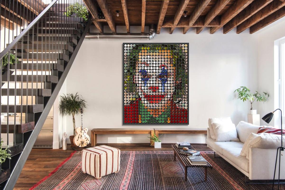Großes „Joker-Downs“  76x60 Einzigartiges Fotoarrangement auf Leinwand (Pop-Art), Photograph, von Candice CMC