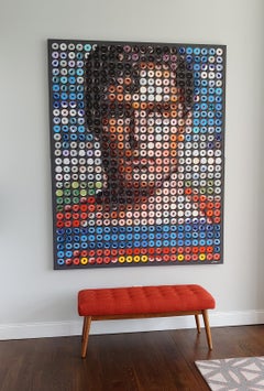 "Big Superman Donuts" 76 x60" One of a Kind photographic arrangement on canvas