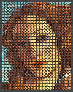 "Botticelli Donuts" Birth of Venus Pop Art photo arrangement of donuts Rag paper