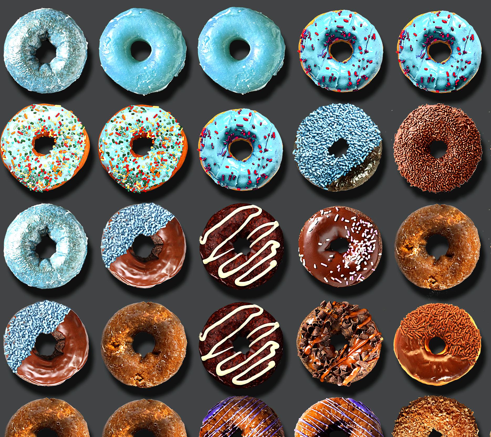 You have read about the extraordinary donut portraits by Candice CMC on social media world-wide and we are excited and proud to represent her work.

I have included in this listing an image from some of the world-wide Social Media Buzz on Candice
