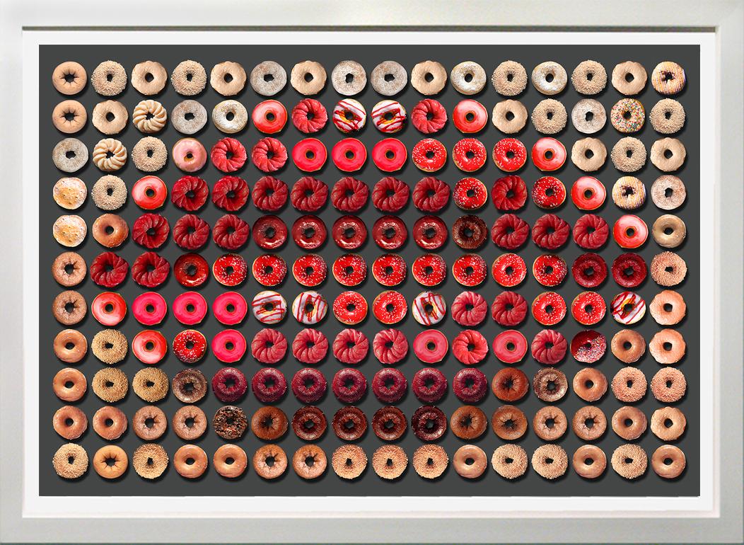Candice CMC Still-Life Photograph - Donut Kiss, 34x44" framed size, One of a Kind Photographic Arrangement, 