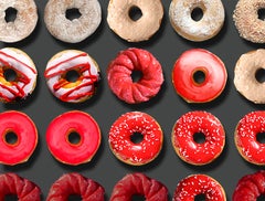 Donut Kiss, 41x55, One of a Kind Photographic Arrangement,