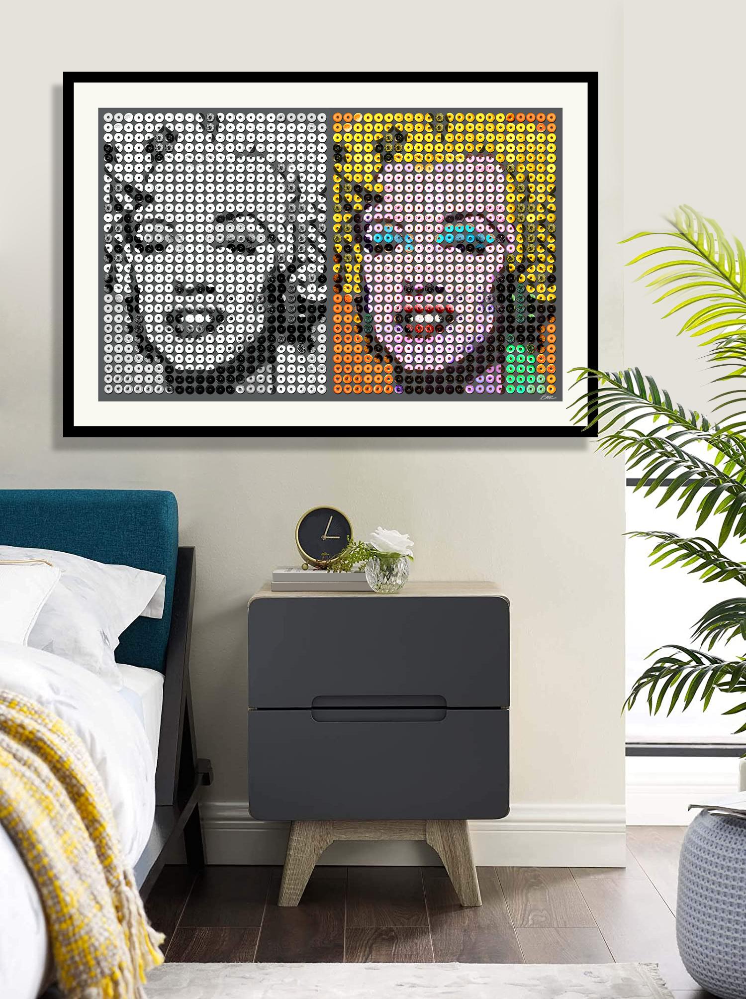 „Double Warhol Marilyn aus Nussbaumholz“  Pop Donuts – Photograph von Candice CMC