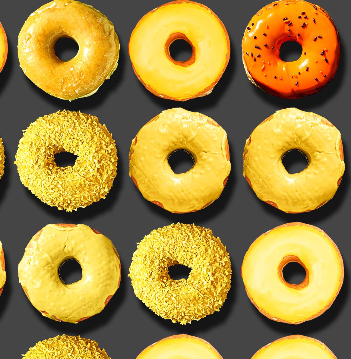 „Double Warhol Marilyn aus Nussbaumholz“  Pop Donuts im Angebot 1