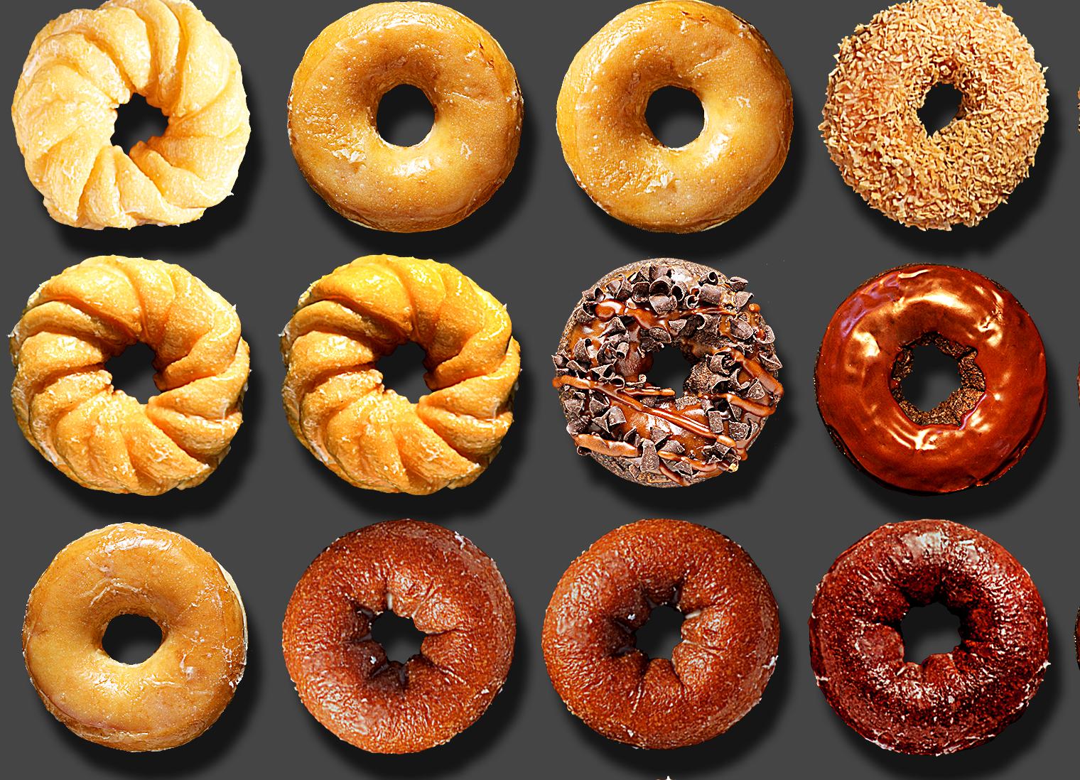 « Genttlemen Prefer Donuts », arrangement photographique Pop Art de noix de noix, papier Rag en vente 1