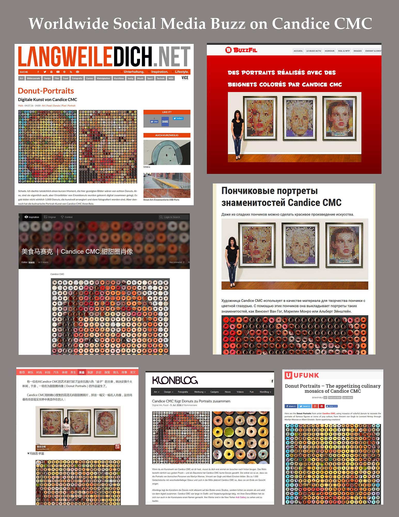 „Jagger Donuts“ Pop-Art-Foto arrangement aus Nussbaumholz, Rag-Papier 2020 im Angebot 1