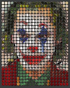 "Joker Donuts" Pop Art portrait, one of kind photographic arrangement of donuts