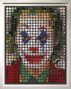 "Large Joker Donuts" Pop Art Portrait,  photographic arrangement of Donuts 