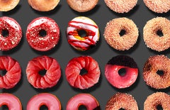 Grande Sophia Donuts, arrangement photo unique de Donuts 50x50 pouces de papier chiffon