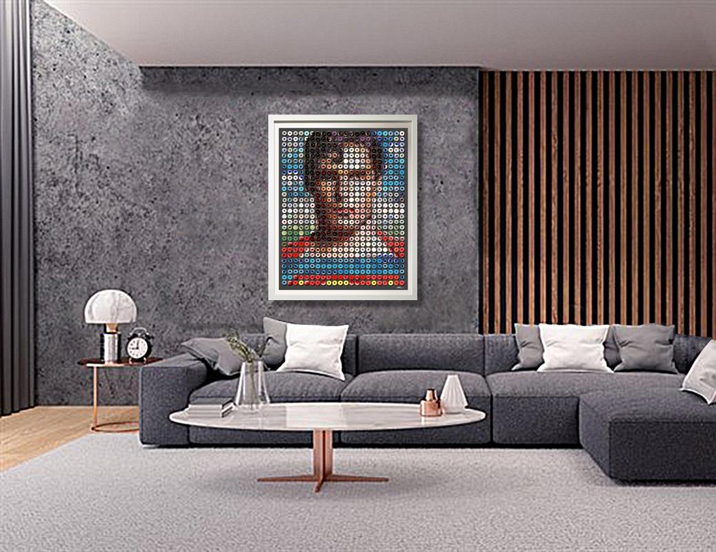 Large Superman Donuts, 60x48, One of a kind Photo arrangement of Donuts - Contemporary Photograph by Candice CMC