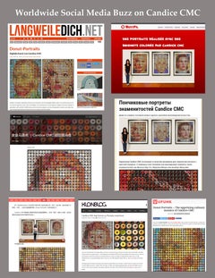 "Marilyn Donuts" 2021 Pop Art Disposición fotográfica de donuts sobre papel de trapo